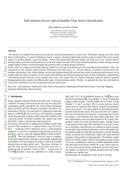 Self-attention for raw optical Satellite Time Series Classification
