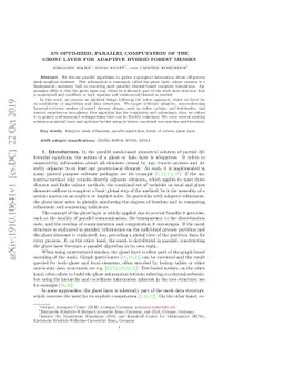 An Optimized, Parallel Computation of the Ghost Layer for Adaptive
  Hybrid Forest Meshes