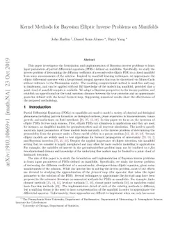Kernel Methods for Bayesian Elliptic Inverse Problems on Manifolds