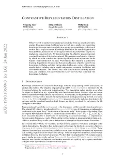 Contrastive Representation Distillation