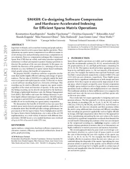 SMASH: Co-designing Software Compression and Hardware-Accelerated
  Indexing for Efficient Sparse Matrix Operations