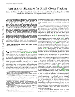 Aggregation Signature for Small Object Tracking