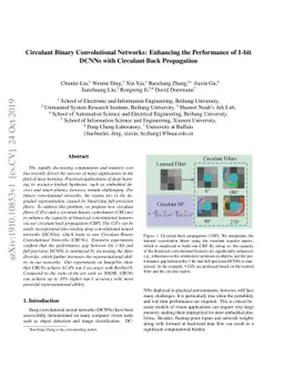 Circulant Binary Convolutional Networks: Enhancing the Performance of
  1-bit DCNNs with Circulant Back Propagation
