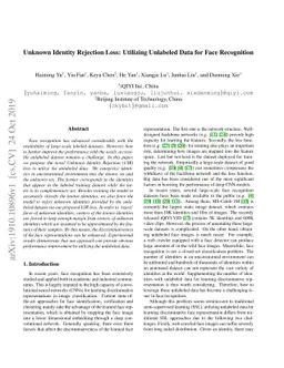 Unknown Identity Rejection Loss: Utilizing Unlabeled Data for Face
  Recognition