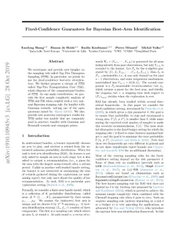 Fixed-Confidence Guarantees for Bayesian Best-Arm Identification