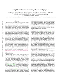 A Graph-Based Framework to Bridge Movies and Synopses
