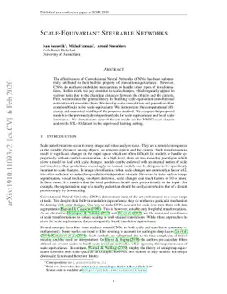 Scale-Equivariant Steerable Networks