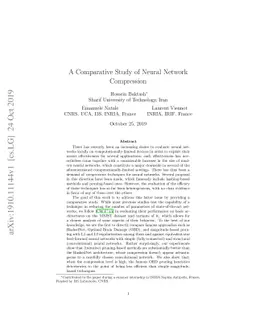 A Comparative Study of Neural Network Compression