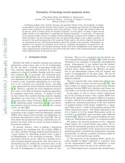 Geometry of learning neural quantum states