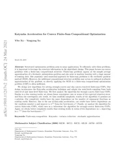 Katyusha Acceleration for Convex Finite-Sum Compositional Optimization