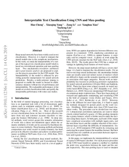 Interpretable Text Classification Using CNN and Max-pooling