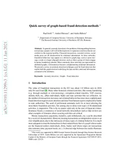 Quick survey of graph-based fraud detection methods