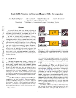 Controllable Attention for Structured Layered Video Decomposition