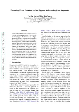 Extending Event Detection to New Types with Learning from Keywords