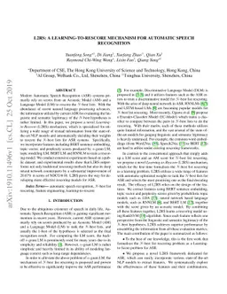 L2RS: A Learning-to-Rescore Mechanism for Automatic Speech Recognition