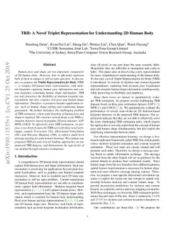 TRB: A Novel Triplet Representation for Understanding 2D Human Body