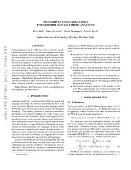 Stem-driven Language Models for Morphologically Rich Languages