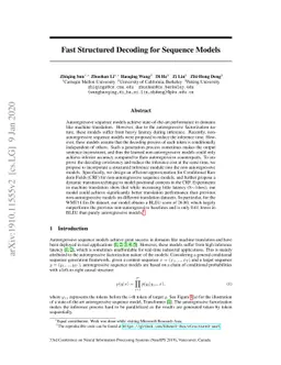 Fast Structured Decoding for Sequence Models