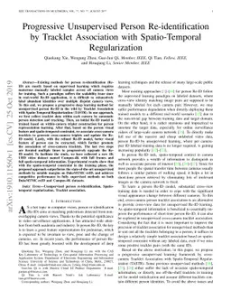Progressive Unsupervised Person Re-identification by Tracklet
  Association with Spatio-Temporal Regularization