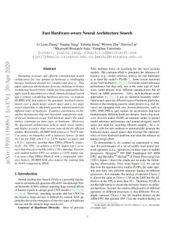 Fast Hardware-Aware Neural Architecture Search