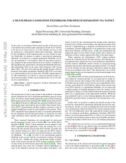 A Multi-Phase Gammatone Filterbank for Speech Separation via TasNet