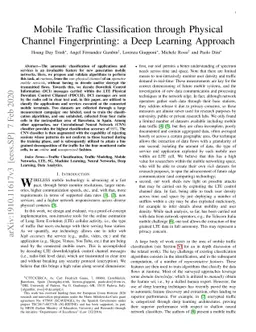 Mobile Traffic Classification through Physical Channel Fingerprinting: a
  Deep Learning Approach