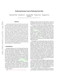 Reducing Domain Gap by Reducing Style Bias