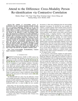 Attend to the Difference: Cross-Modality Person Re-identification via
  Contrastive Correlation