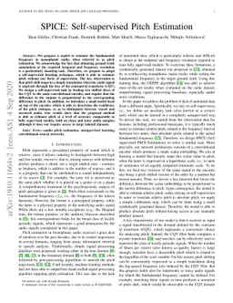 SPICE: Self-supervised Pitch Estimation