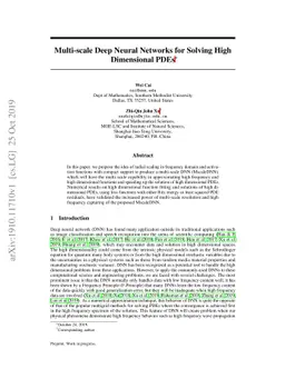 Multi-scale Deep Neural Networks for Solving High Dimensional PDEs