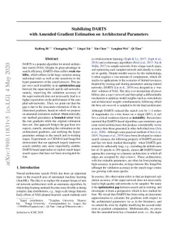 Stabilizing DARTS with Amended Gradient Estimation on Architectural
  Parameters