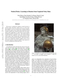 Noisier2Noise: Learning to Denoise from Unpaired Noisy Data