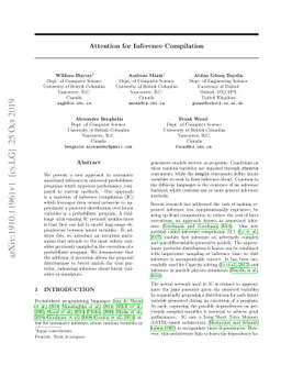 Attention for Inference Compilation