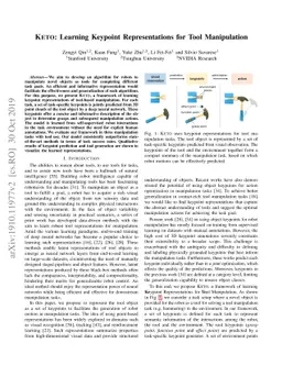 KETO: Learning Keypoint Representations for Tool Manipulation
