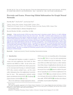 Pre-train and Learn: Preserve Global Information for Graph Neural
  Networks