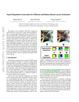 Smart Hypothesis Generation for Efficient and Robust Room Layout
  Estimation