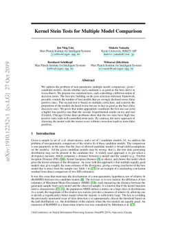 Kernel Stein Tests for Multiple Model Comparison