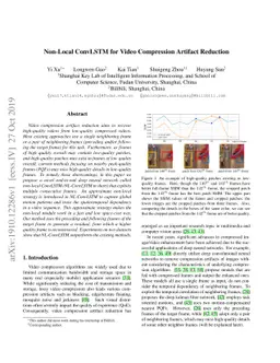 Non-Local ConvLSTM for Video Compression Artifact Reduction
