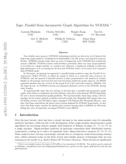Sage: Parallel Semi-Asymmetric Graph Algorithms for NVRAMs