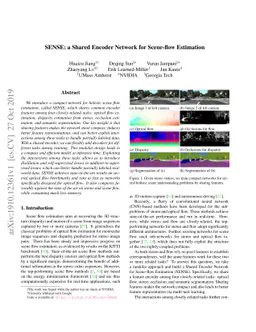 SENSE: a Shared Encoder Network for Scene-flow Estimation