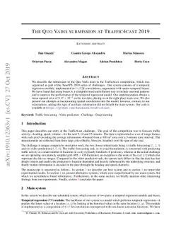 The Quo Vadis submission at Traffic4cast 2019