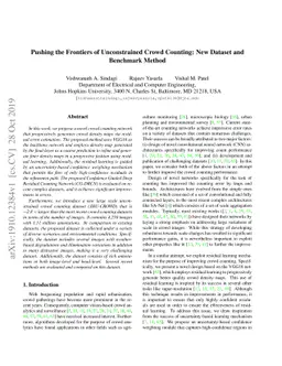 Pushing the Frontiers of Unconstrained Crowd Counting: New Dataset and
  Benchmark Method