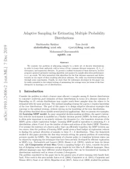 Adaptive Sampling for Estimating Multiple Probability Distributions