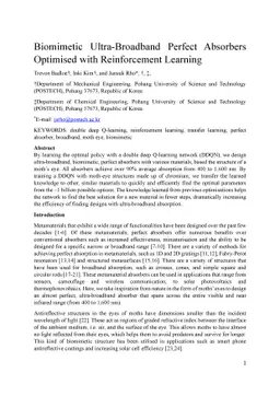 Biomimetic Ultra-Broadband Perfect Absorbers Optimised with
  Reinforcement Learning