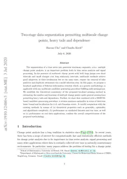Two-stage data segmentation permitting multiscale change points, heavy
  tails and dependence