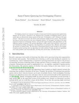 Same-Cluster Querying for Overlapping Clusters