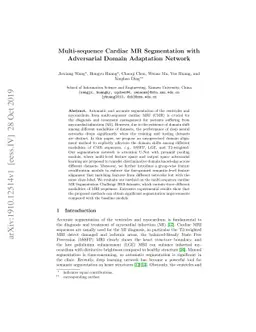 Multi-sequence Cardiac MR Segmentation with Adversarial Domain
  Adaptation Network
