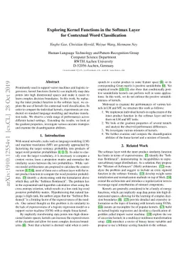 Exploring Kernel Functions in the Softmax Layer for Contextual Word
  Classification