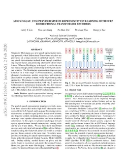 Mockingjay: Unsupervised Speech Representation Learning with Deep
  Bidirectional Transformer Encoders