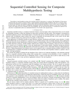 Sequential Controlled Sensing for Composite Multihypothesis Testing